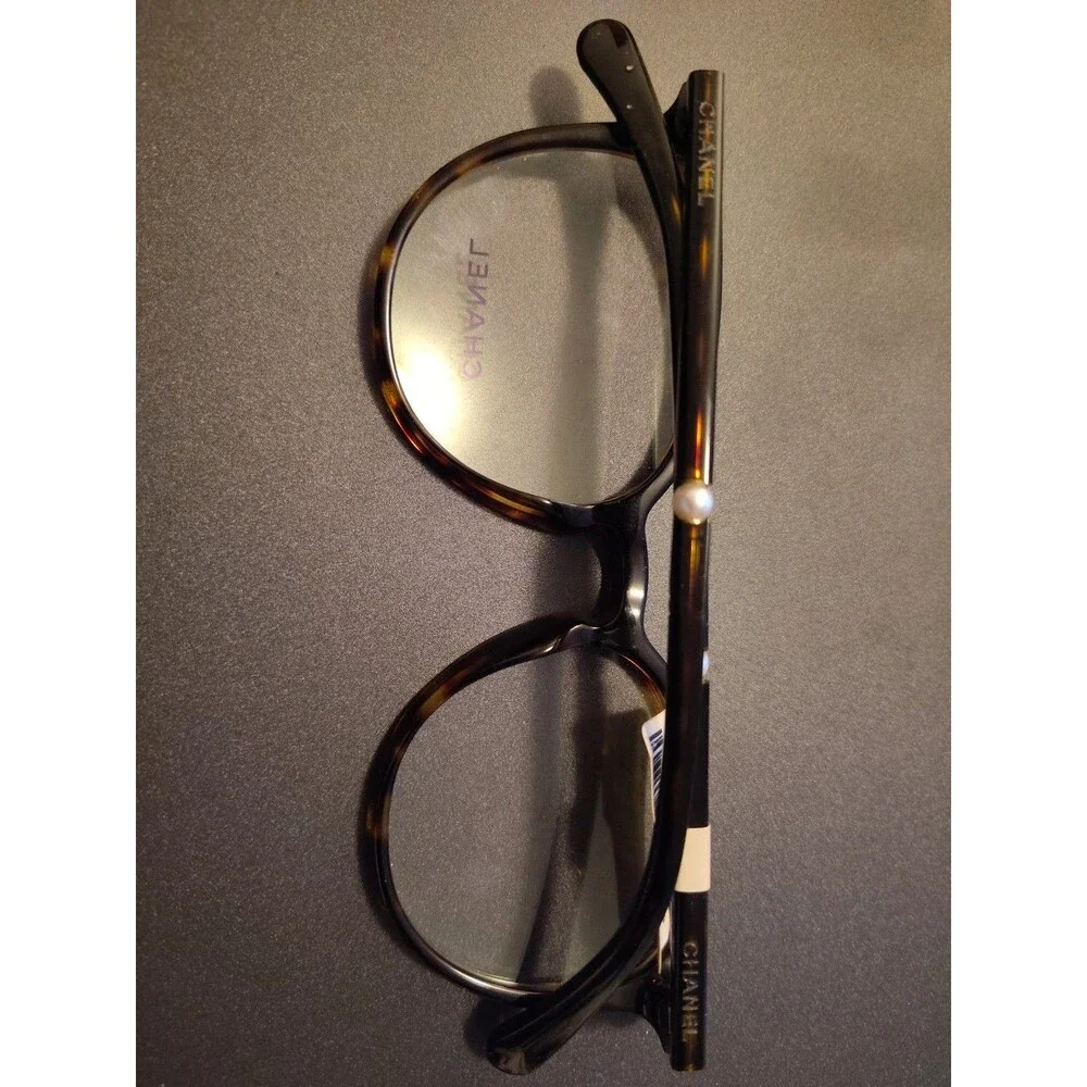 CHANEL Tortoiseshell Round Optical Glasses